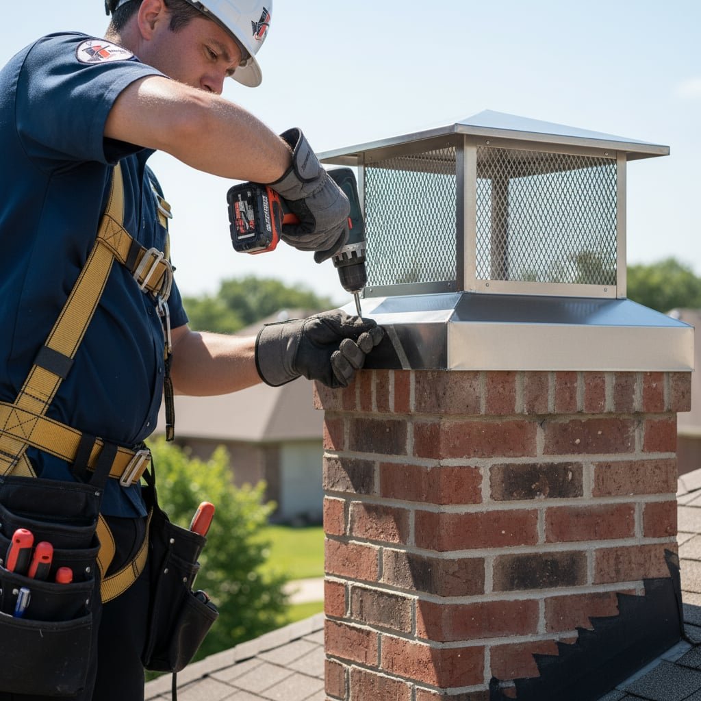 Boston Chimney Cap Installation